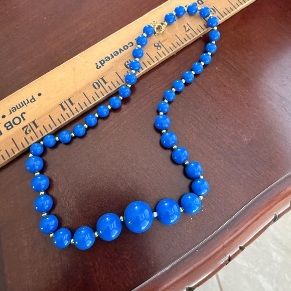 Vintage Jewelry - Vintage Blue Beads Necklace